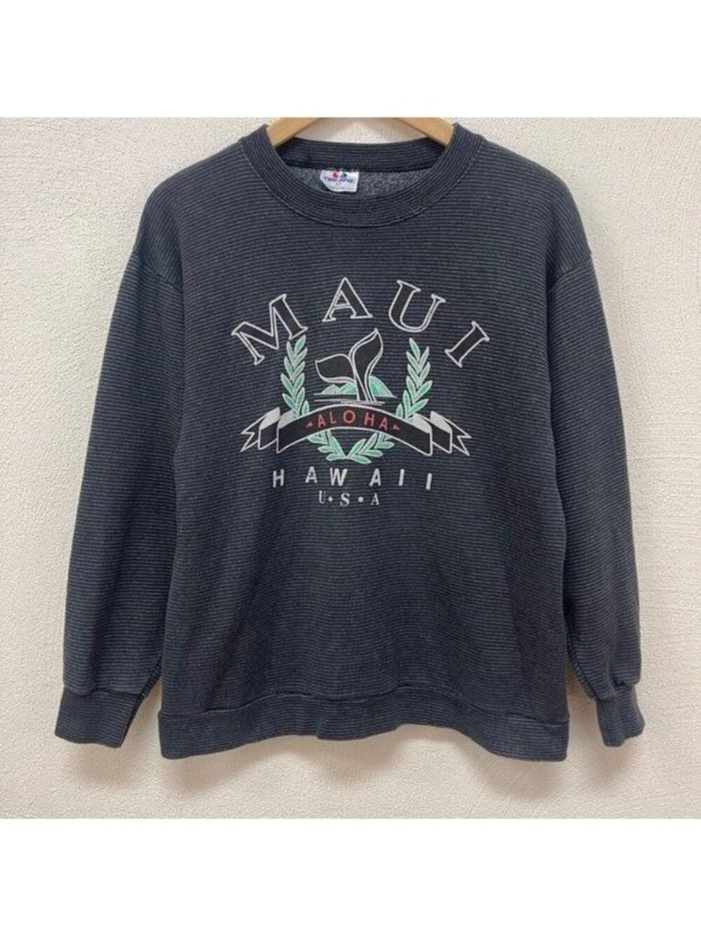 Vintage 80s MAUI Hawaii Aloha Gray Crew Neck Sweatshirt Tee Jays Sz M